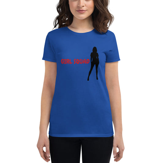 SNAAPT Girl Squad Women's Short Sleeve T-shirt in Royal Blue - Front view